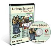 Photo of Lectionary Backgrounds for PowerPoint New Testament CD and DVD case
