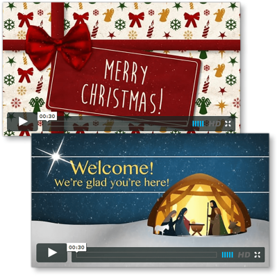 Photo of 2 Christmas Motion Videos for Church Worship Service