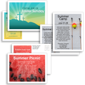 3 Church Postcard Examples from Church Newsletter Template Product