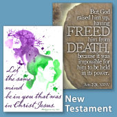 Illustrated Bulletin Covers with New Testament Scripture Examples