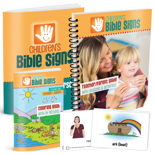 Children's Bible Signs Kit to help teach young children God's Word using elements of Baby Sign