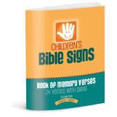 Memory Verse Book with sign language use teach children Bible Verses