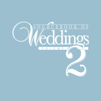 Sourcebook of Weddings Volume 2 logo on light blue background