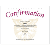 Church confirmation certificate template