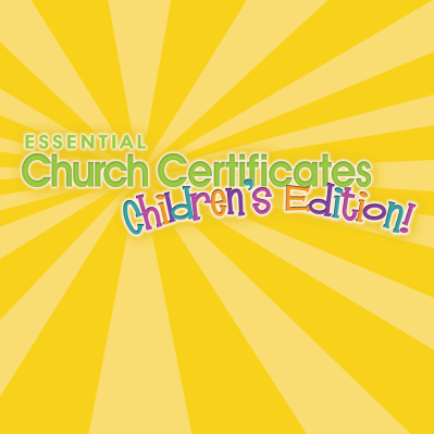 Essential Church Certificates for Children Product Logo on Sunbeam Background