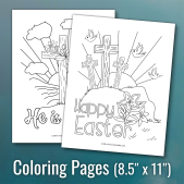 Share Easter coloring page activities and Easter crafts for children and adults