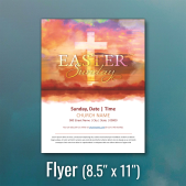 Easter Flyer image template for Easter services or announcements