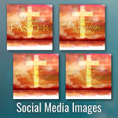 Social media images that are Easter themed can be used on your church's Facebook page.