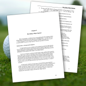 Photo examples of pages on how to procure a Golf Tournament sponsorship for your charitable event