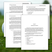 Photo samples of the Golf Tournament Guidebook for fundraising help for your Benefit event