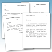 Pastoral condolence examples printed on a piece of paper and placed on sky blue background