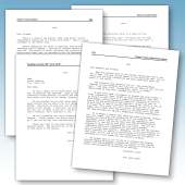 Letter of Pastoral Work examples printed on a piece of paper and placed on sky blue background