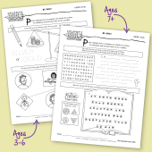 Children's Bible Activity worksheet examples for Letters to the Apostles