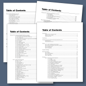 Sourcebook of Funerals Vol 2 Table of Content Pages on Navy Background