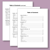 Table of Contents preview on a purple background