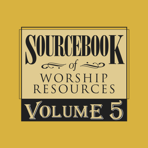 Sourcebook of Worship Resources Volume 5 logo on mustard yellow background