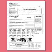 Activity worksheets for your senior adults or homebound church members