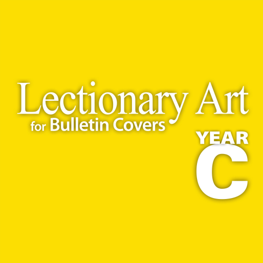 Lectionary Cover Art for Bulletin Covers logo on yellow background