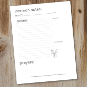Printable sermon notes for adults example