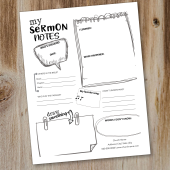 Children's notes to use in sermons