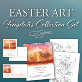 Religious Easter Art Templates 