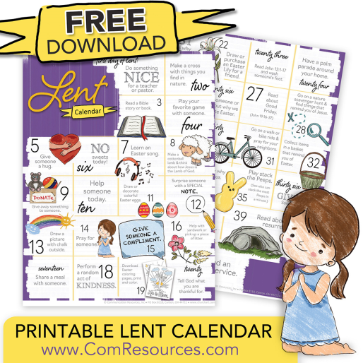 Lent Activity Calendar for Families and Kids