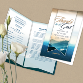 Thanks Be to God celebration of life funeral program template