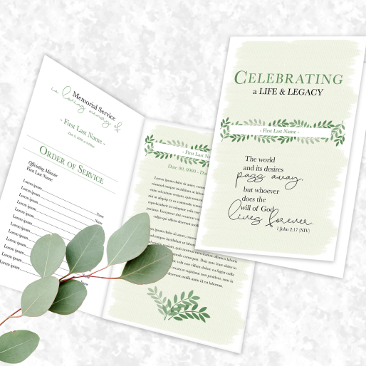 Celebrating a life and legacy program template