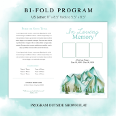 In Loving Memory themed memorial service program template outside cover design