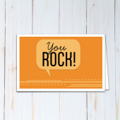 Sample of printable You Rock card