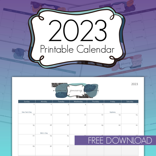 Free Downloadable 2023 Calendar with Christian holidays
