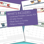 Free Calendar Template to download for Churches