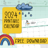 Free downloadable calendar for 2024