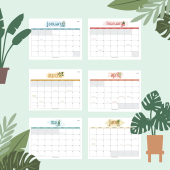 Free downloadable calendar includes all 12 months